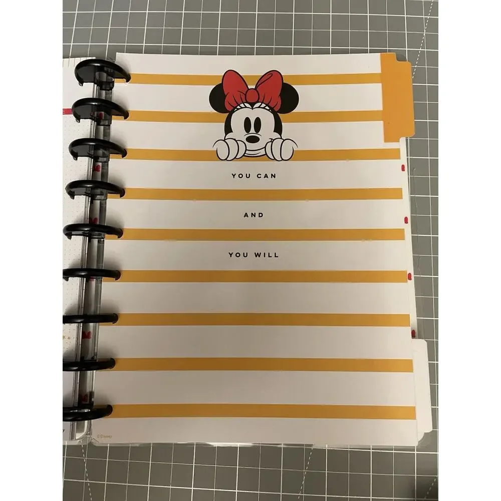 Happy Planner Classic Disney Minnie Mouse Budget Journal 9 Disc Undated